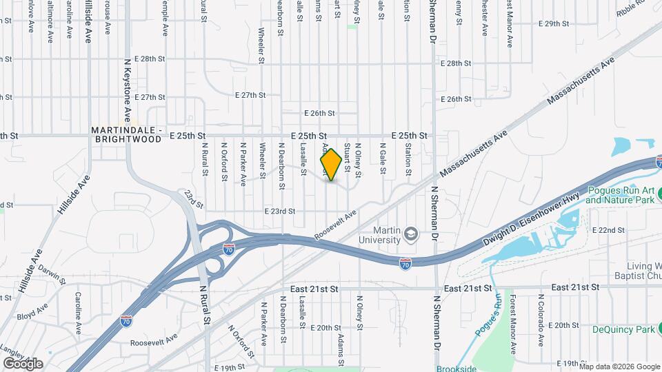 2343 Adams St Map and Location Details