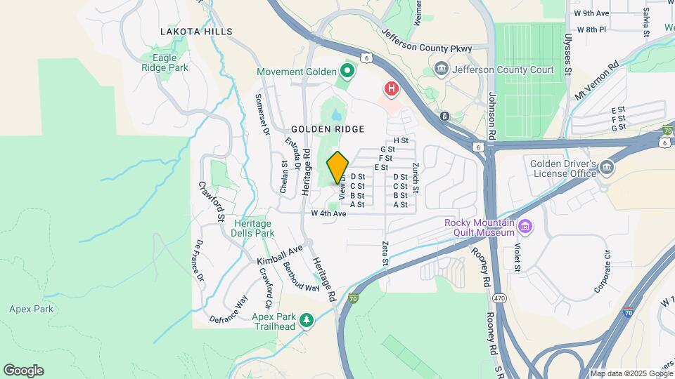 442 Antero St Map and Location Details