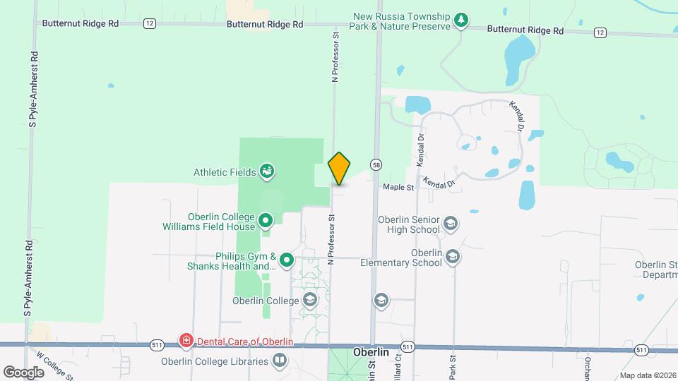 345 N Professor St Map and Location Details