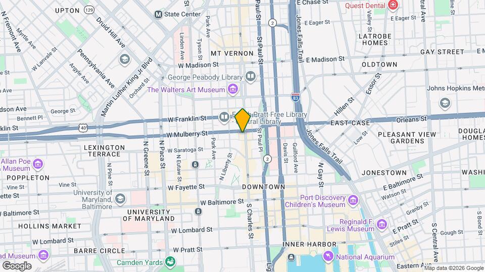 338 N Charles St Map and Location Details