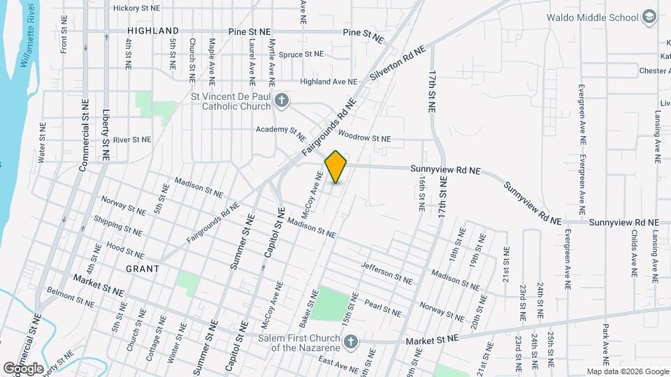 2020 Warner St NE Map and Location Details