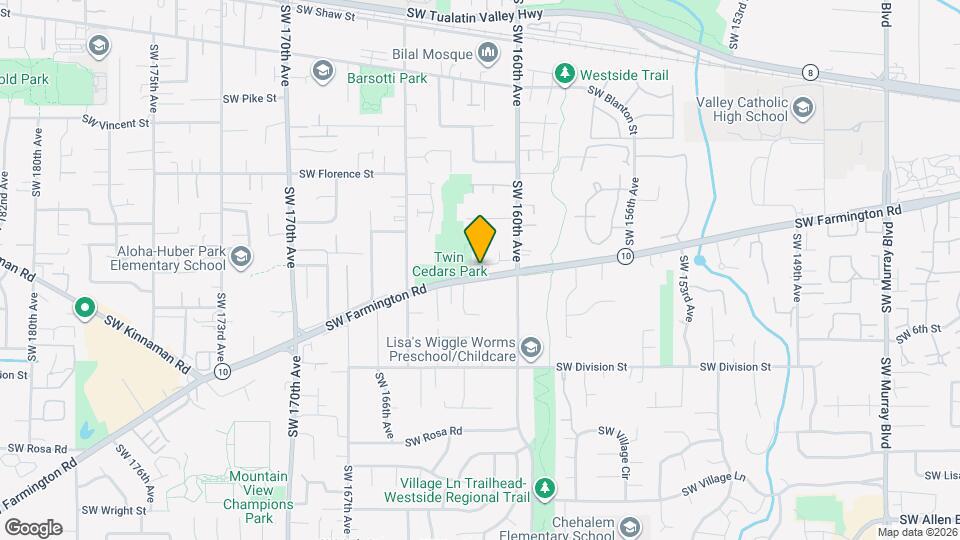 16212 SW Vance Ln Map and Location Details