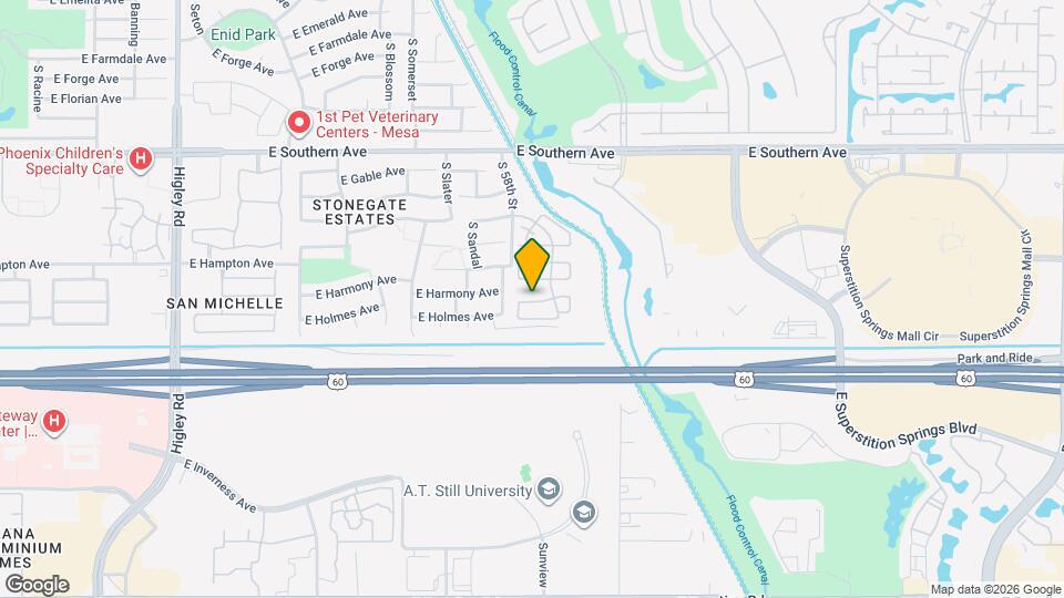 5820 E Harmony Ave Map and Location Details