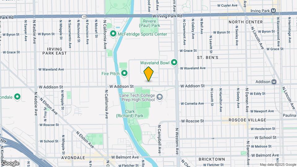2538 W Addison St Mapa y Detalles de la Ubicación
