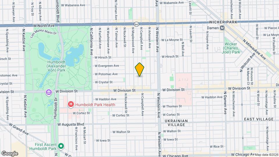 1242 N Campbell Ave Map and Location Details