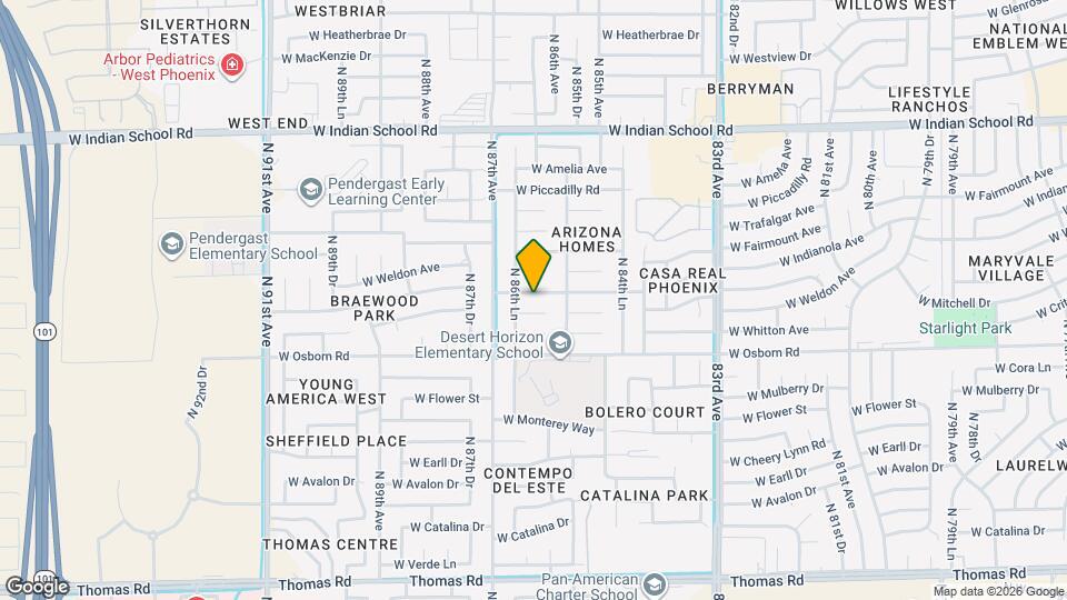 8627 W Columbus Ave Mapa y Detalles de la Ubicación