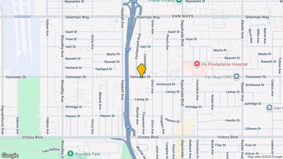 15550 Vanowen St Map and Location Details