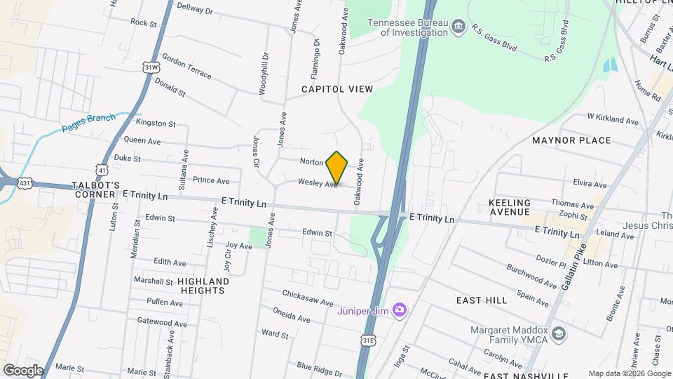 532 Wesley Ave Map and Location Details