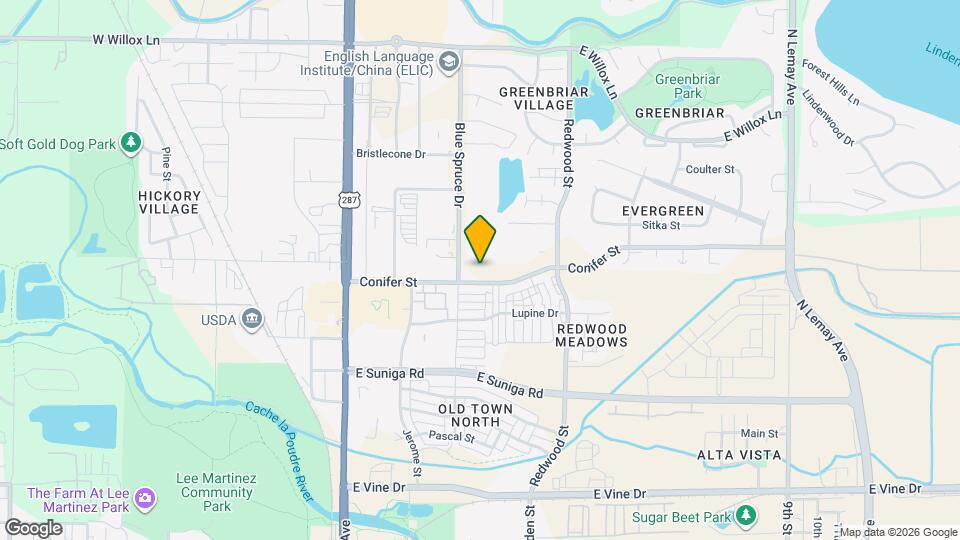 302 Conifer St Map and Location Details