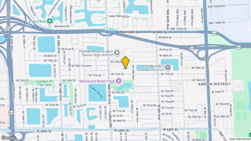 1055 W 77th St Map and Location Details