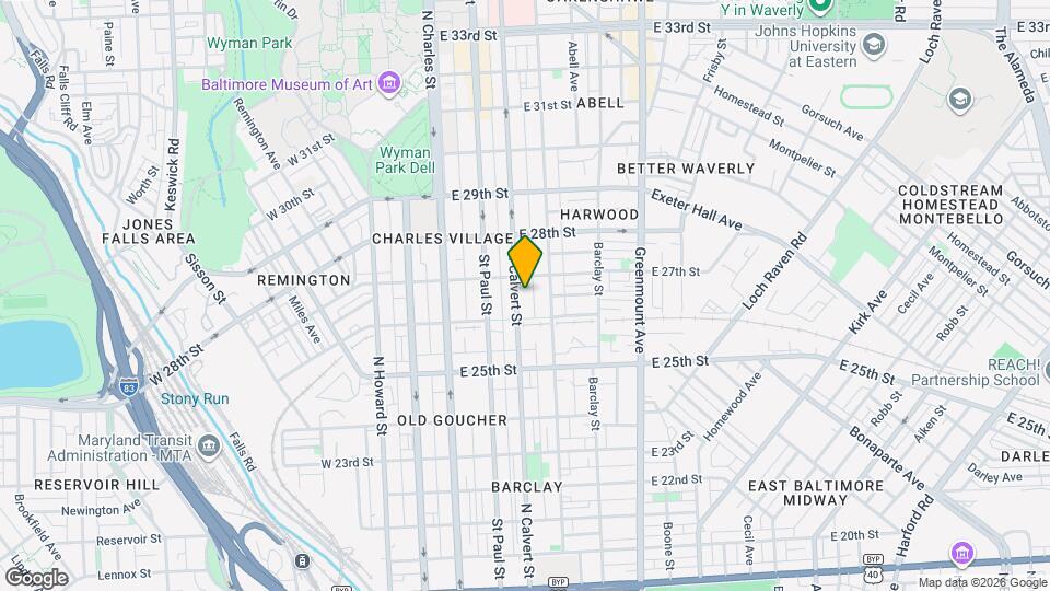 2625 N Calvert St, Unit Unit 1 Mapa y Detalles de la Ubicación