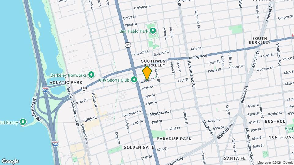 1226 Haskell St Map and Location Details