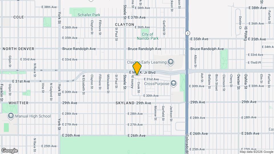3315 E 31st Ave Mapa y Detalles de la Ubicación