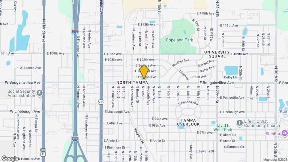 1402 E Bougainvillea Ave Map and Location Details