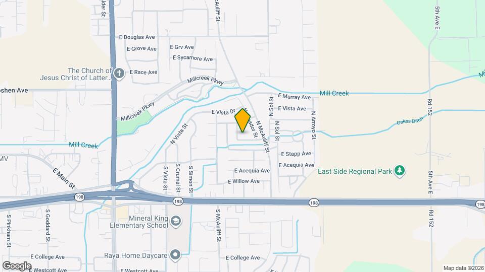 3848 E Oak Ave Mapa y Detalles de la Ubicación