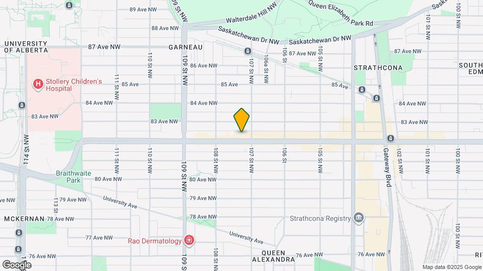 10728 Whyte Av NW Map and Location Details