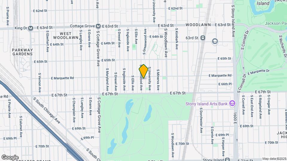 6611 S Greenwood Ave Map and Location Details