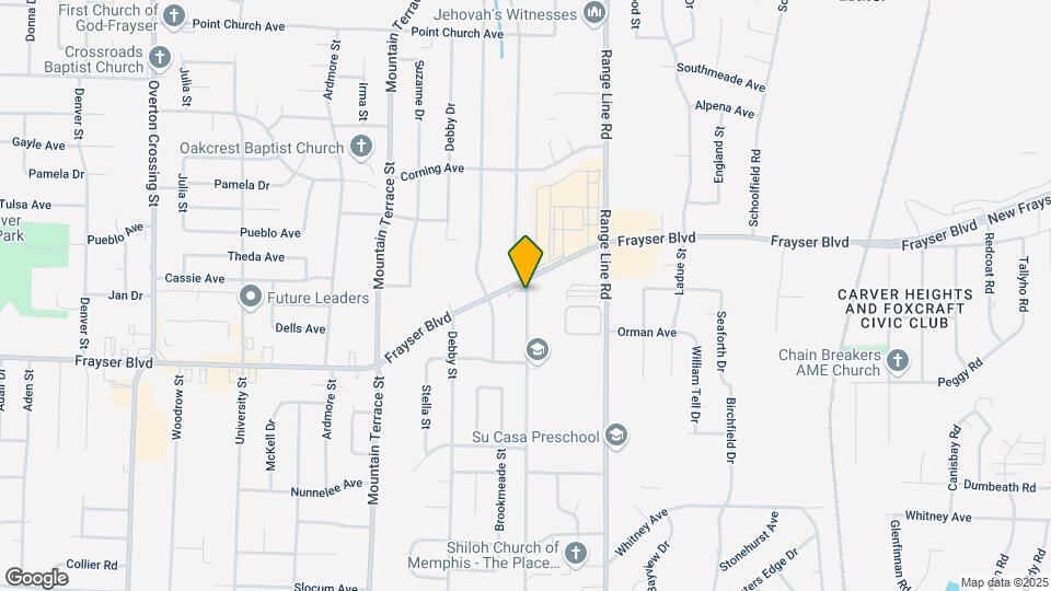 3433 N Trezevant St, Unit 1 Map and Location Details