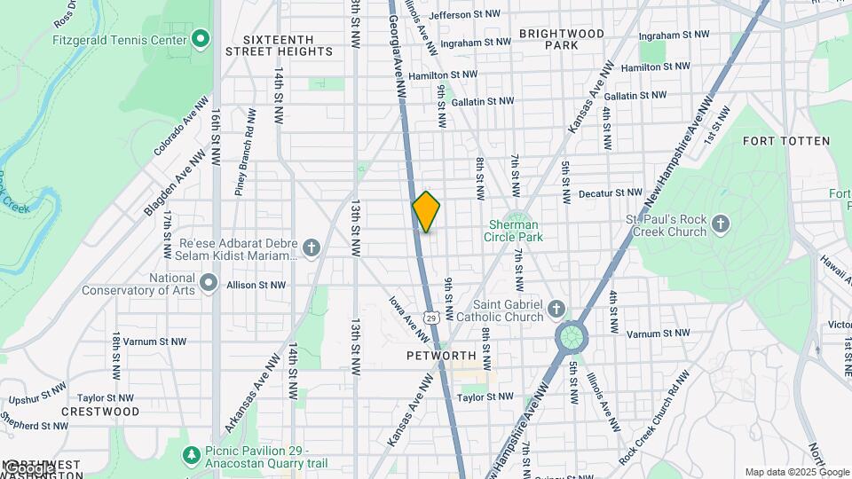 4619 Georgia Ave NW Mapa y Detalles de la Ubicación