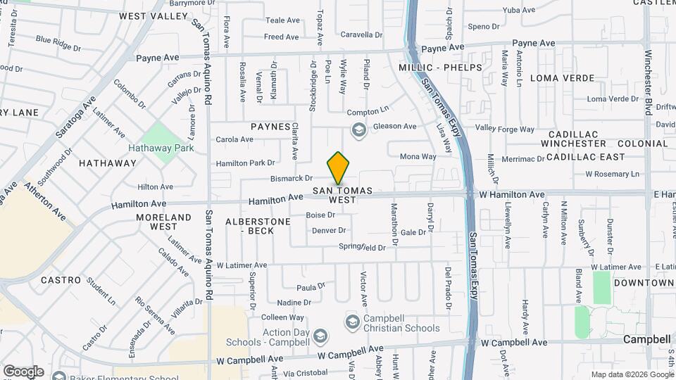 1077 W Hamilton Ave Map and Location Details