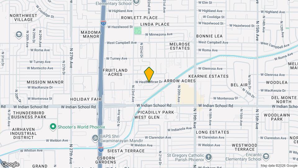 2201 W Heatherbrae Dr Map and Location Details