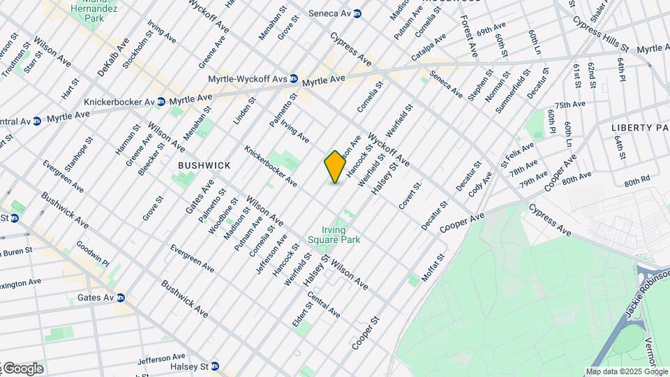 1347 Hancock St Mapa y Detalles de la Ubicación