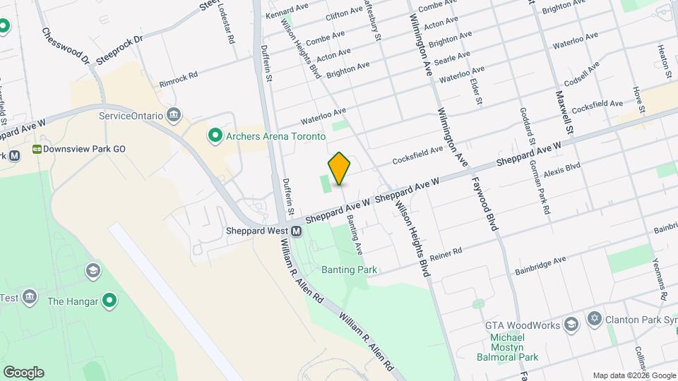 988 Sheppard Ave W Map and Location Details