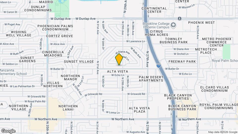 2912 W Butler Dr Map and Location Details