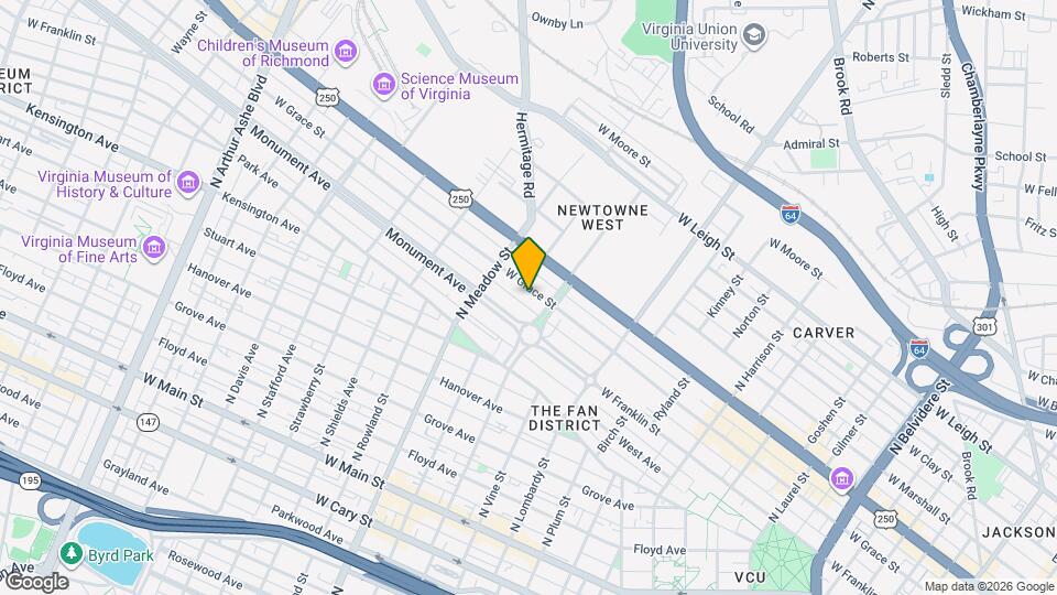 1815 W Grace St Map and Location Details