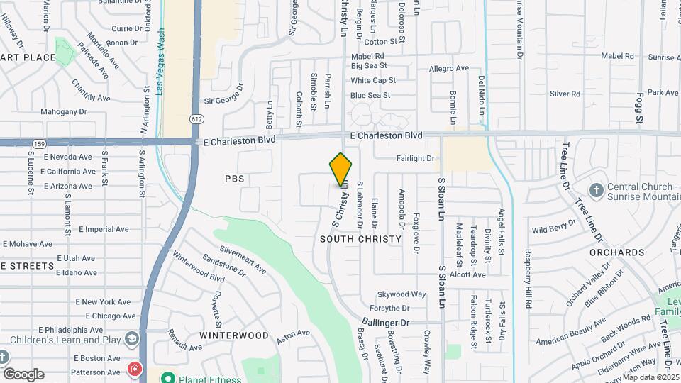 1365 S Christy Ln Map and Location Details