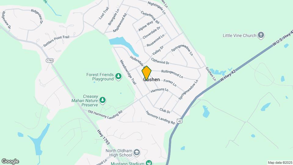 1109 Crestview Way Map and Location Details