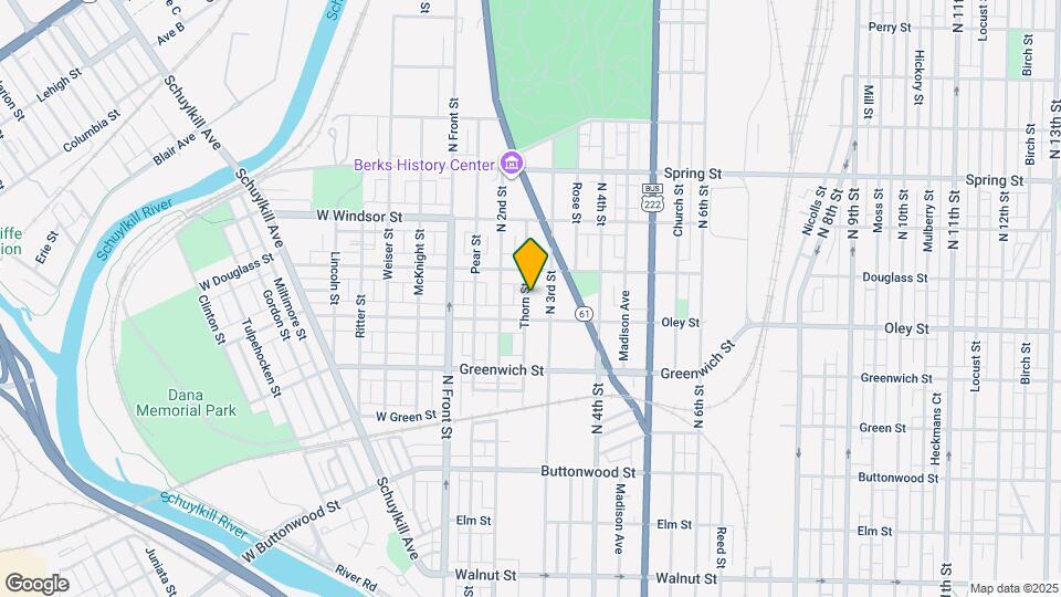 729 Thorn St Map and Location Details