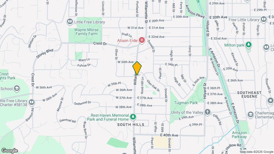 3511 Willamette St Map and Location Details