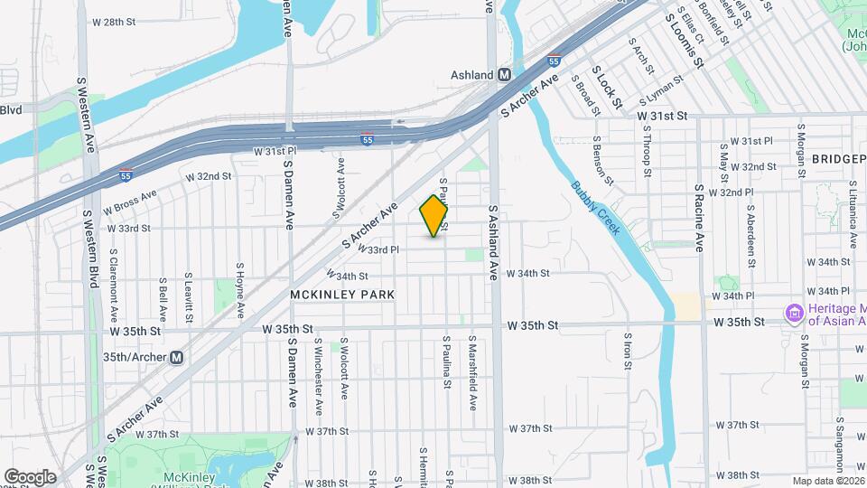 1712 W 33rd Pl Map and Location Details