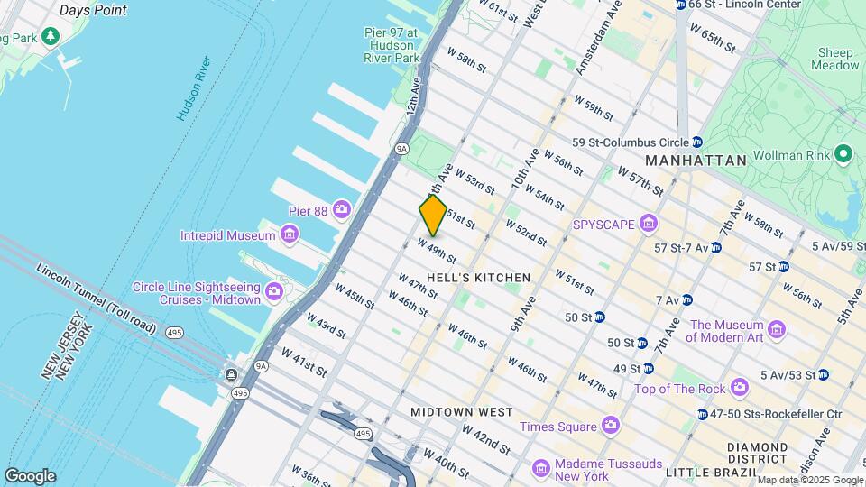 539 W 49th Street Apartments Map and Location Details