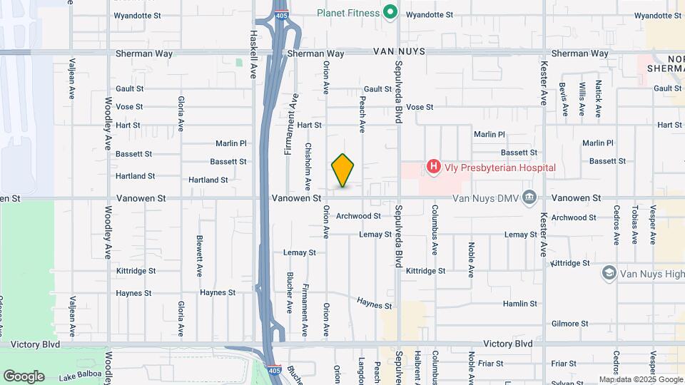 15435 Vanowen St Mapa y Detalles de la Ubicación