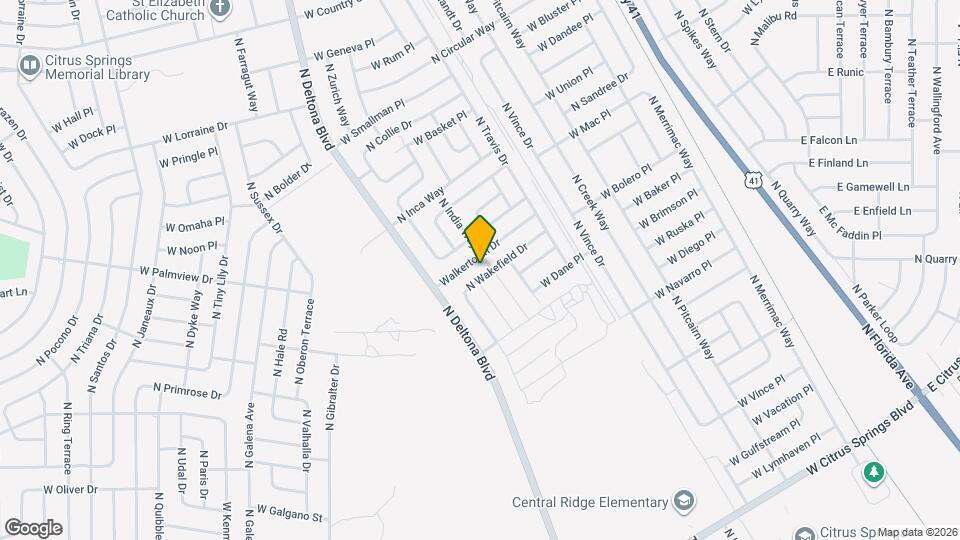 8190 N Wakefield Dr Map and Location Details