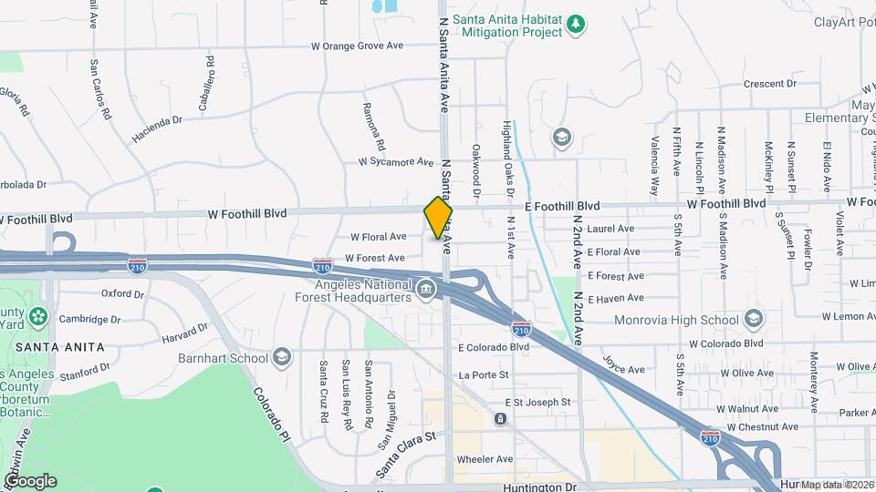 909 N Santa Anita Ave, Unit Main Mapa y Detalles de la Ubicación