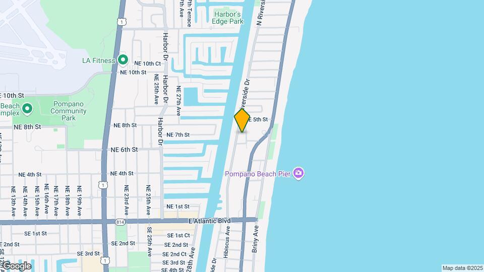 400 N Riverside Dr Map and Location Details