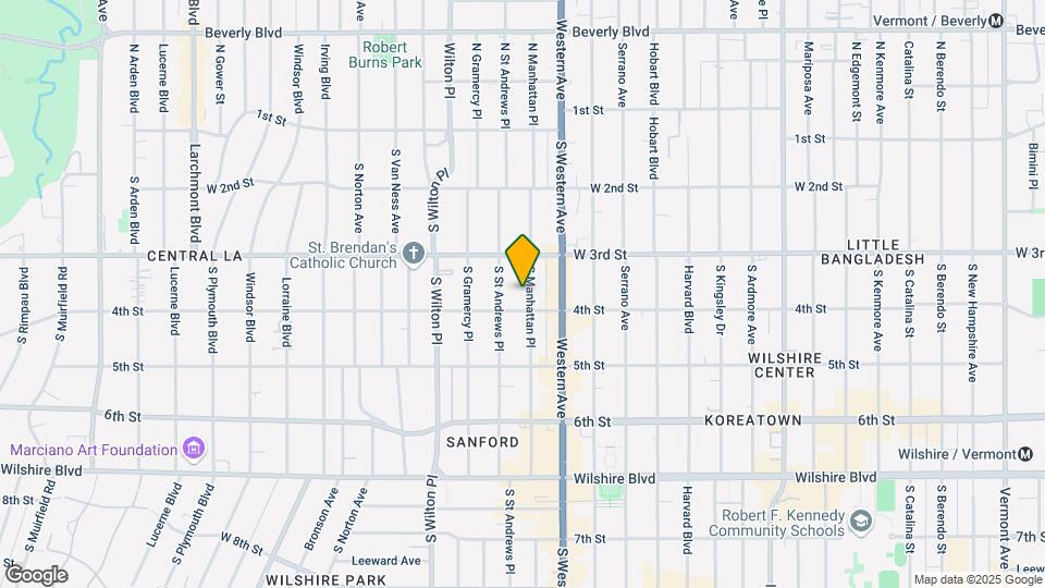 345 S Manhattan Pl Map and Location Details