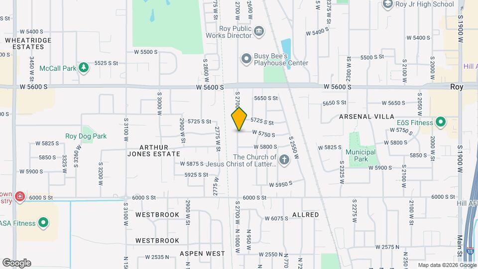 5756 S 2700 W, Unit Duplex Apartment 5756 Map and Location Details