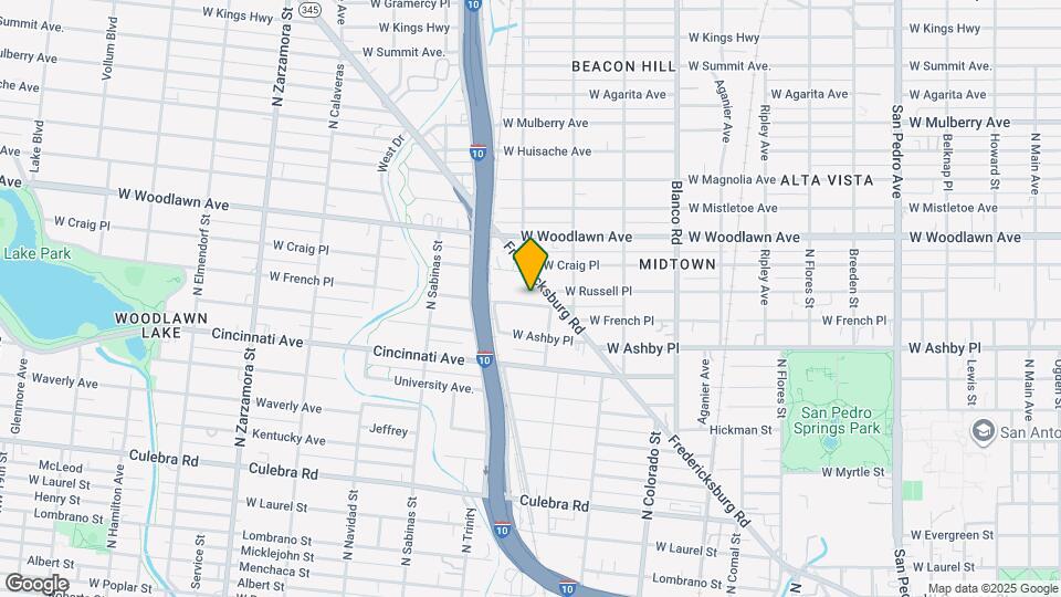 1317 W French Pl Map and Location Details