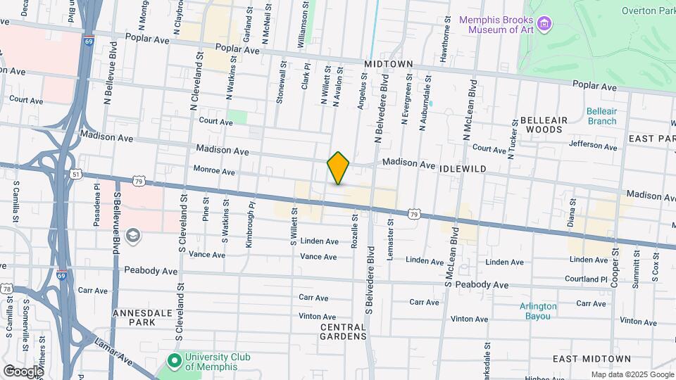 1619 Monroe Ave Map and Location Details