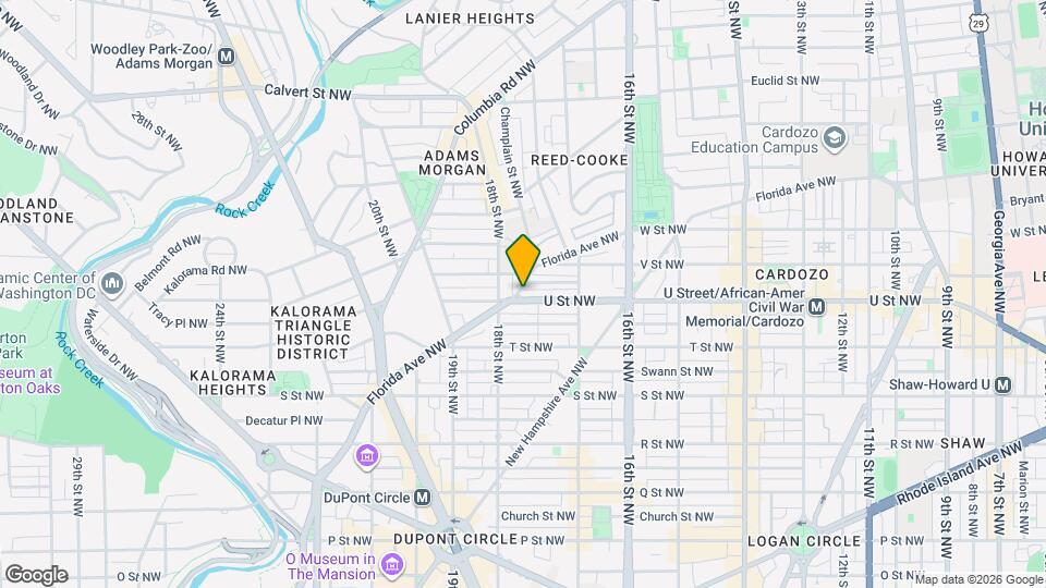 1767 U St NW Map and Location Details
