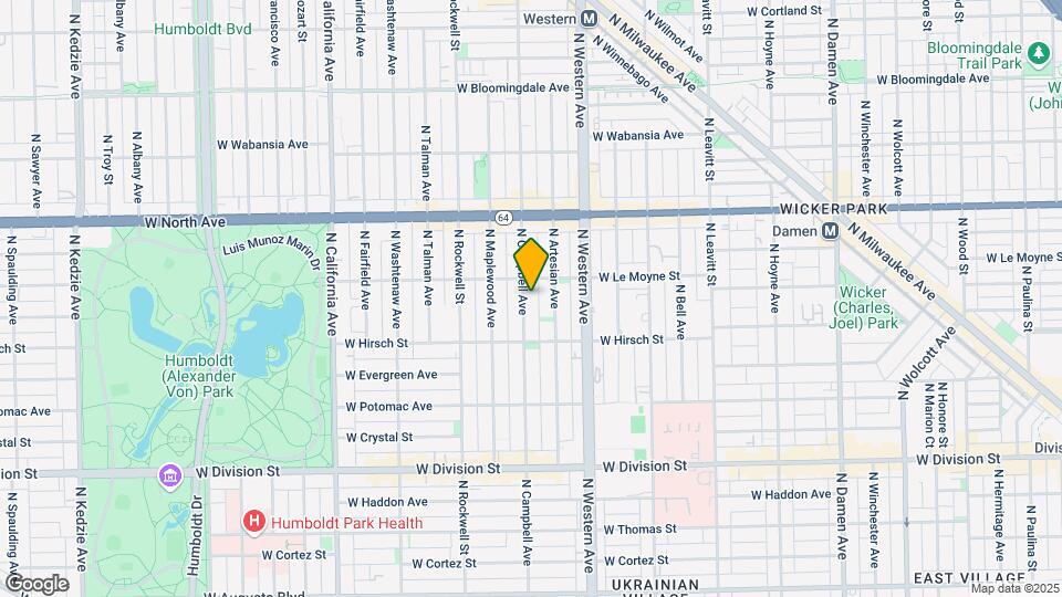 1443 N Campbell Ave-Unit -1F Map and Location Details