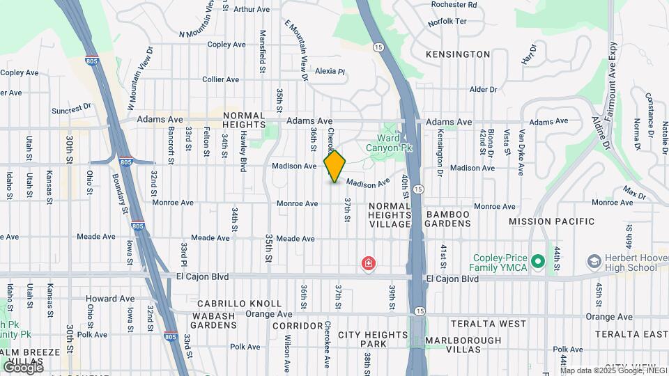 4541 Cherokee Ave Map and Location Details