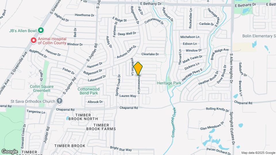 1304 Rosewood Ln Map and Location Details