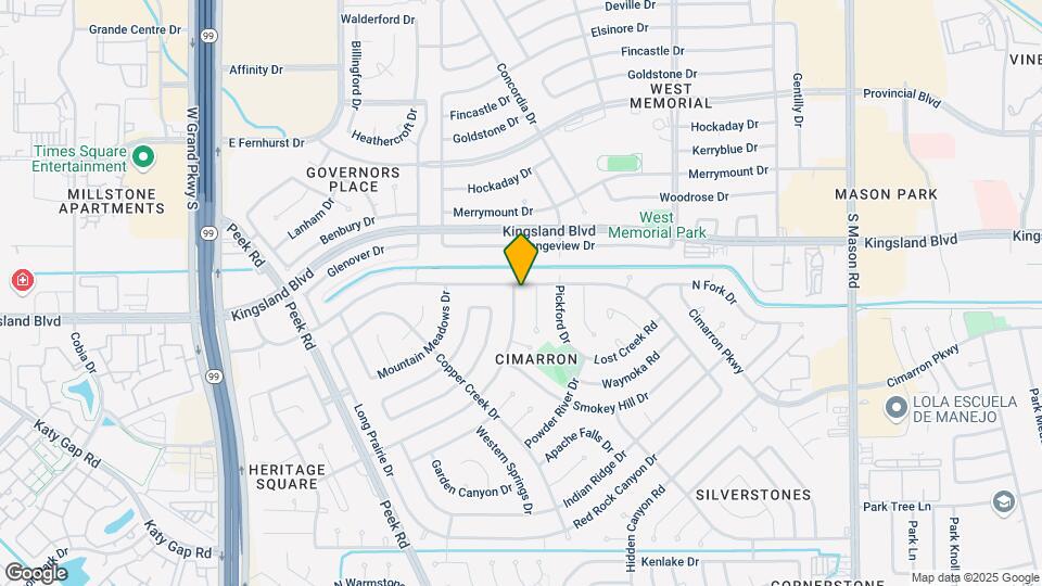 707 Cascade Creek Dr Mapa y Detalles de la Ubicación