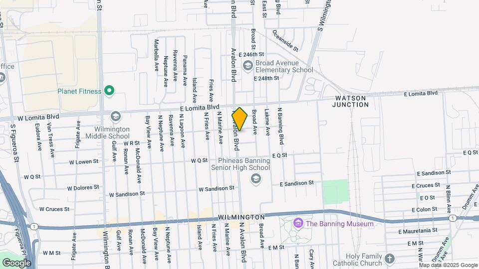 1666 N Avalon Blvd Mapa y Detalles de la Ubicación