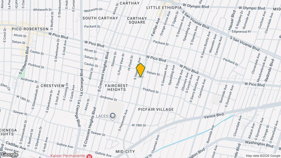 1535 S Fairfax Ave Map and Location Details
